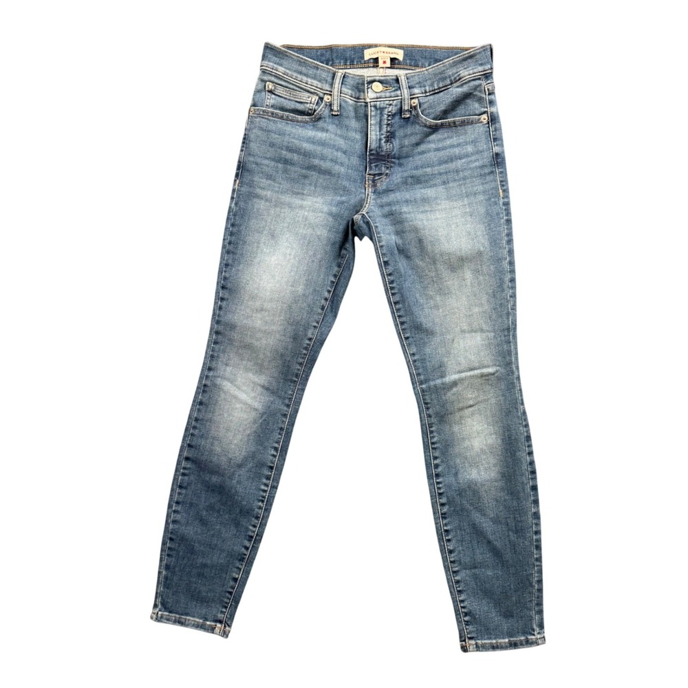 Lucky Brand Ava Mid Rise Skinny Jeans Women 4/27 Blue Denim Casual Slim Fit